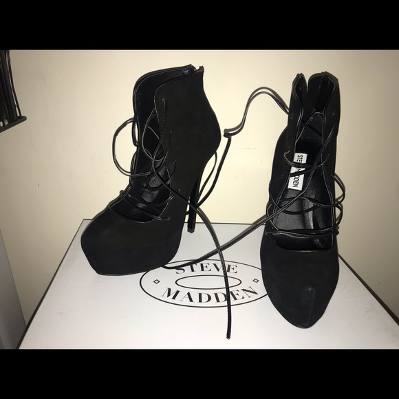 ❤️SOLD❤️Steve Madden Black Heels Size 7 - Picture 5 of 8